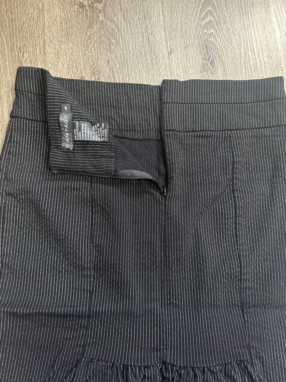 Rampage Black Pinstripe Pencil Skirt - Picture 7 of 8